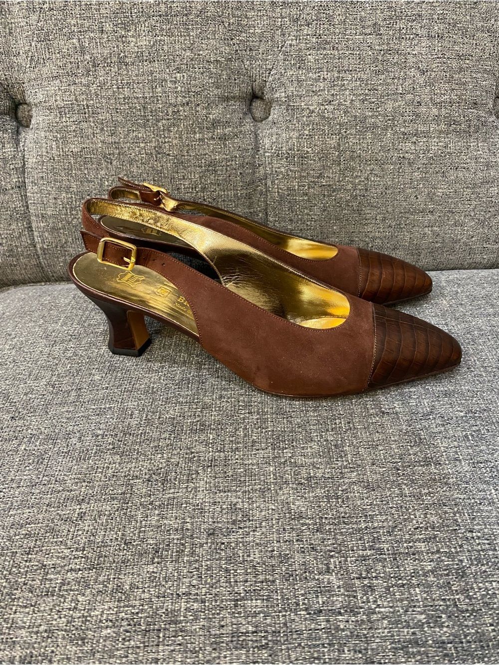 Bruno MAGLI Brown Slingback Heels Women’s Size 8.5